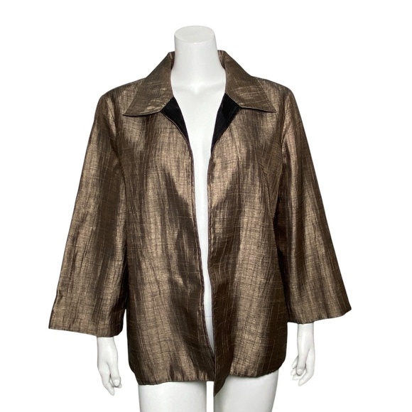 Chicos Open Front Jacket Size 2 - Picture 1 of 7